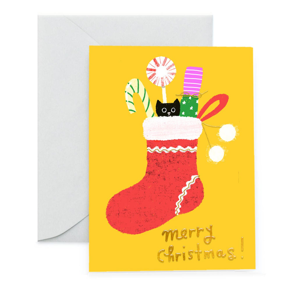 MERRY STOCKING - Holiday Card