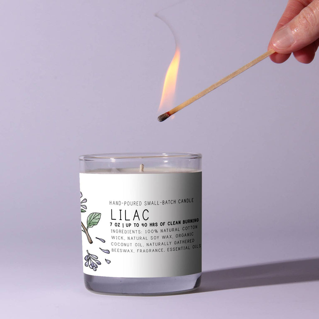 Lilac - Just Bee Candles: 3.5 oz tin (up to 20 hrs of clean burning)