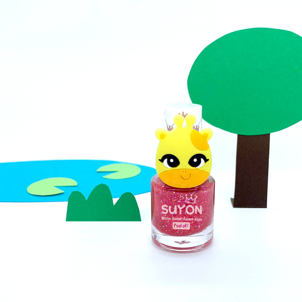 Giraffe Ring Nail Polish | Glitter Pink