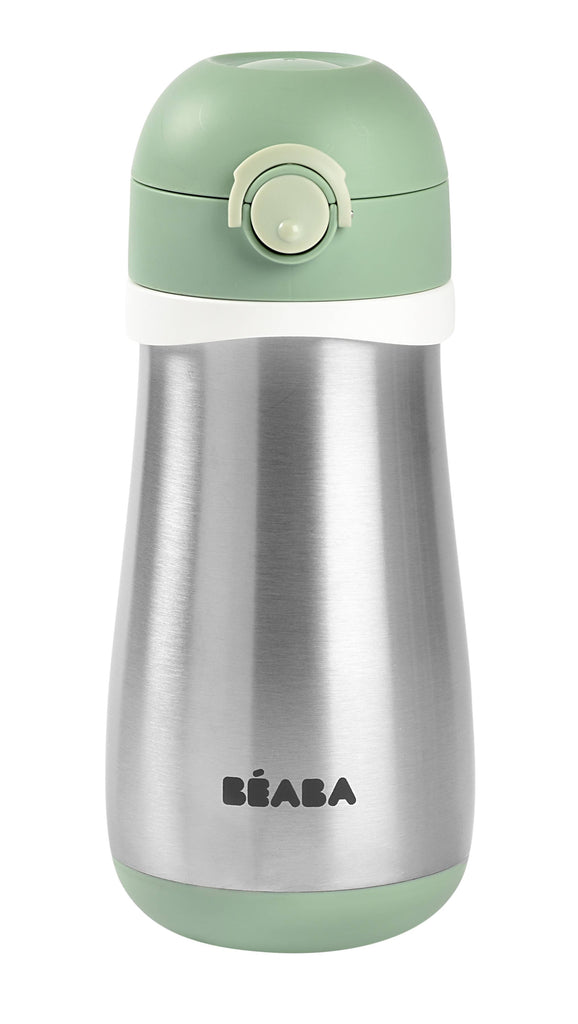 BEABA Stainless Steel Kids Water Bottle - Sage