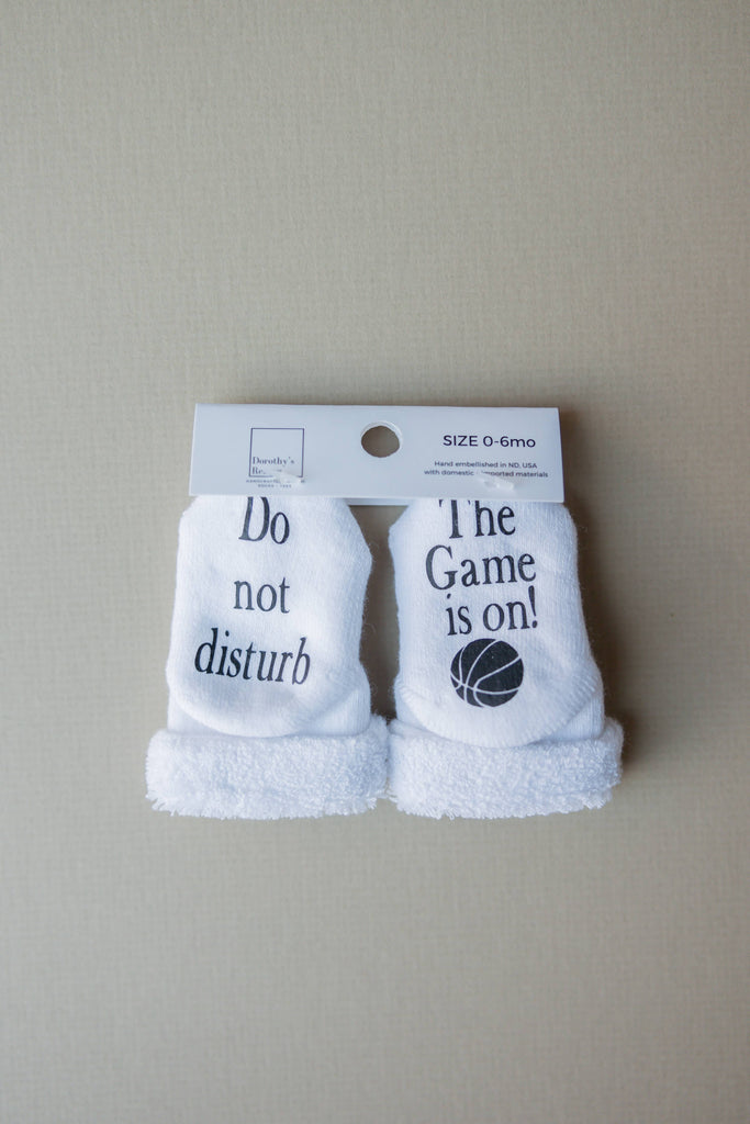 Socks Do not Disturb the Game is On Basketball Baby Socks