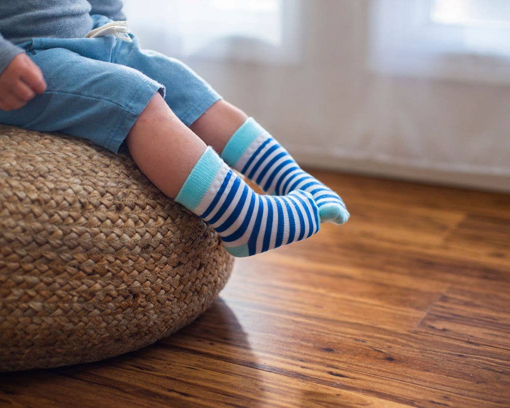 Cruz - Non-Slip Baby Socks Stripes, Polka Dot & Color-Block : 0 - 6M