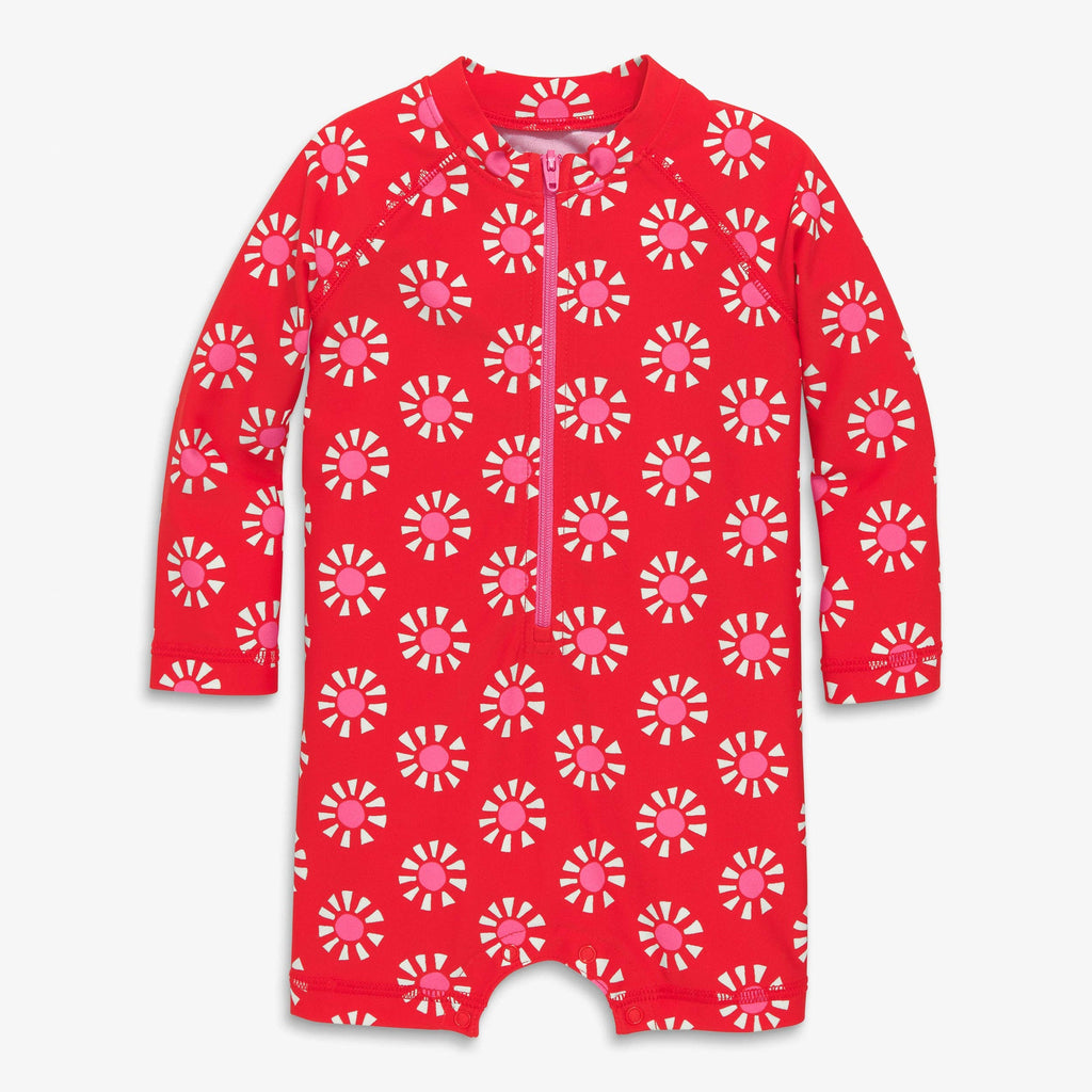 Baby One-Piece Rash Guard In Cutout Suns