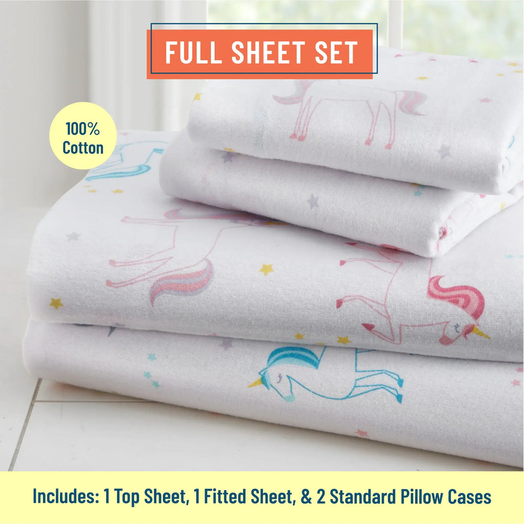 Unicorn Cotton Sheet Set - Twin
