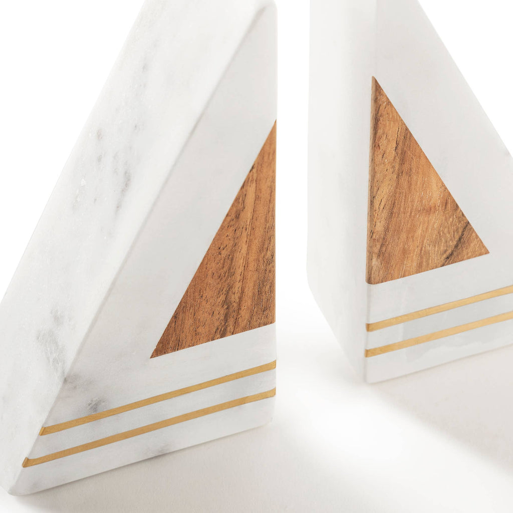 Gilmore Marble Bookends, Set of 2