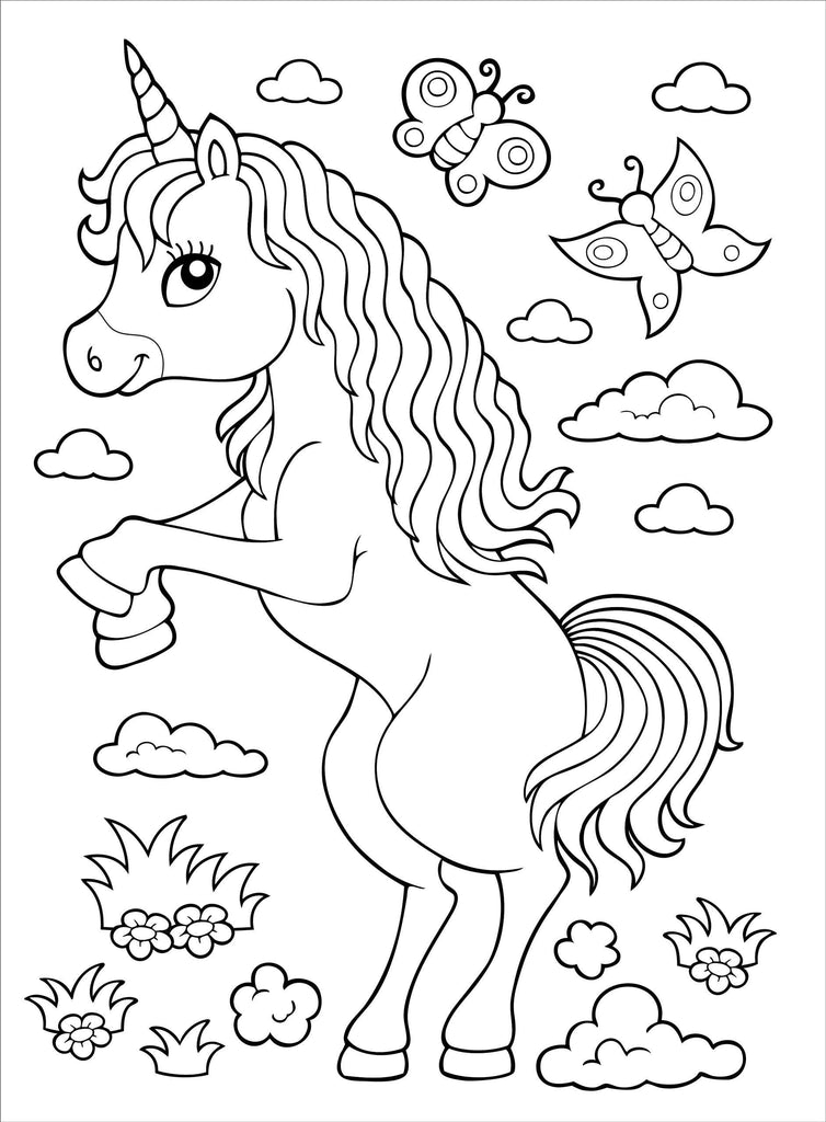 Unicorns Coloring Book