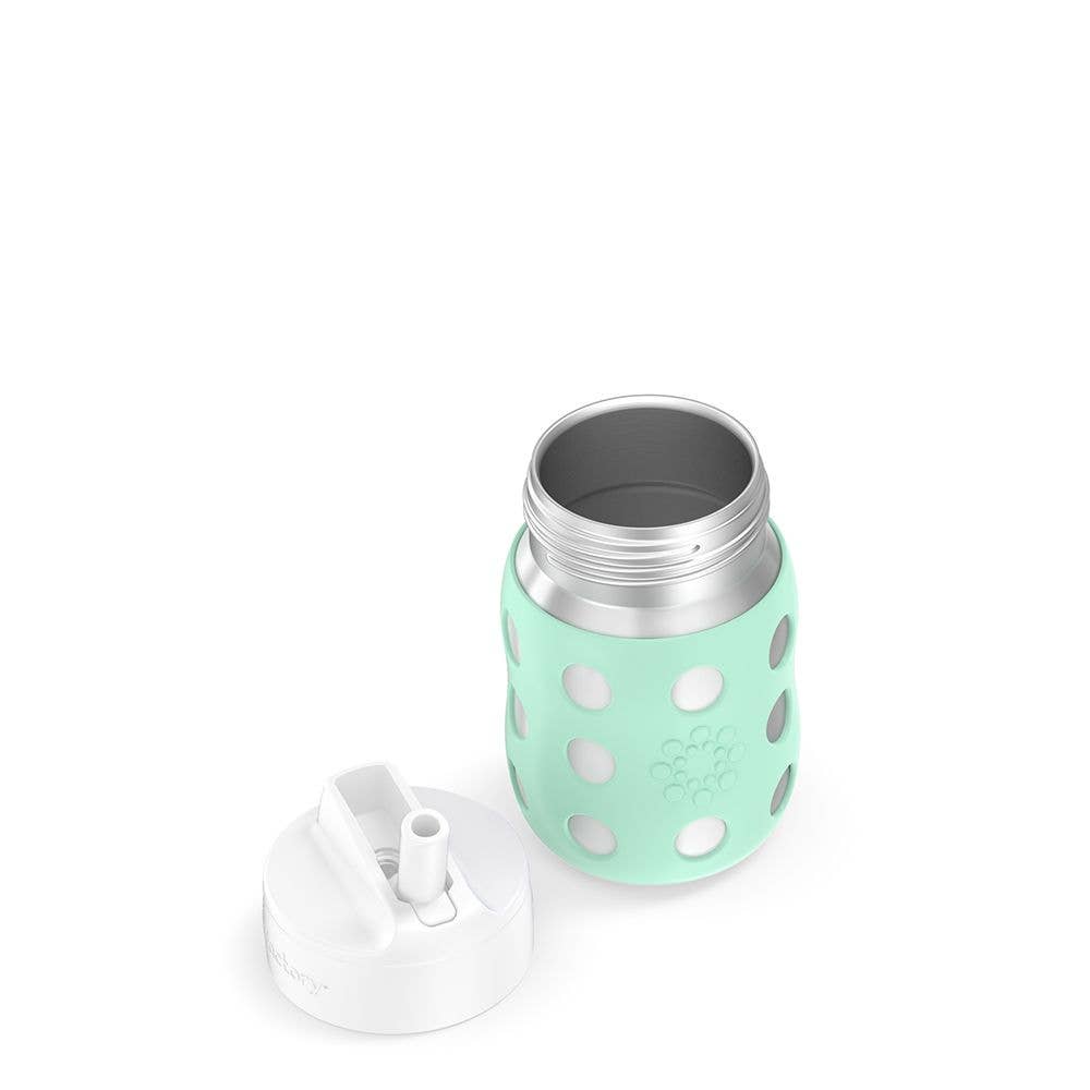 8oz Stainless Steel Baby Bottle Straw Cap