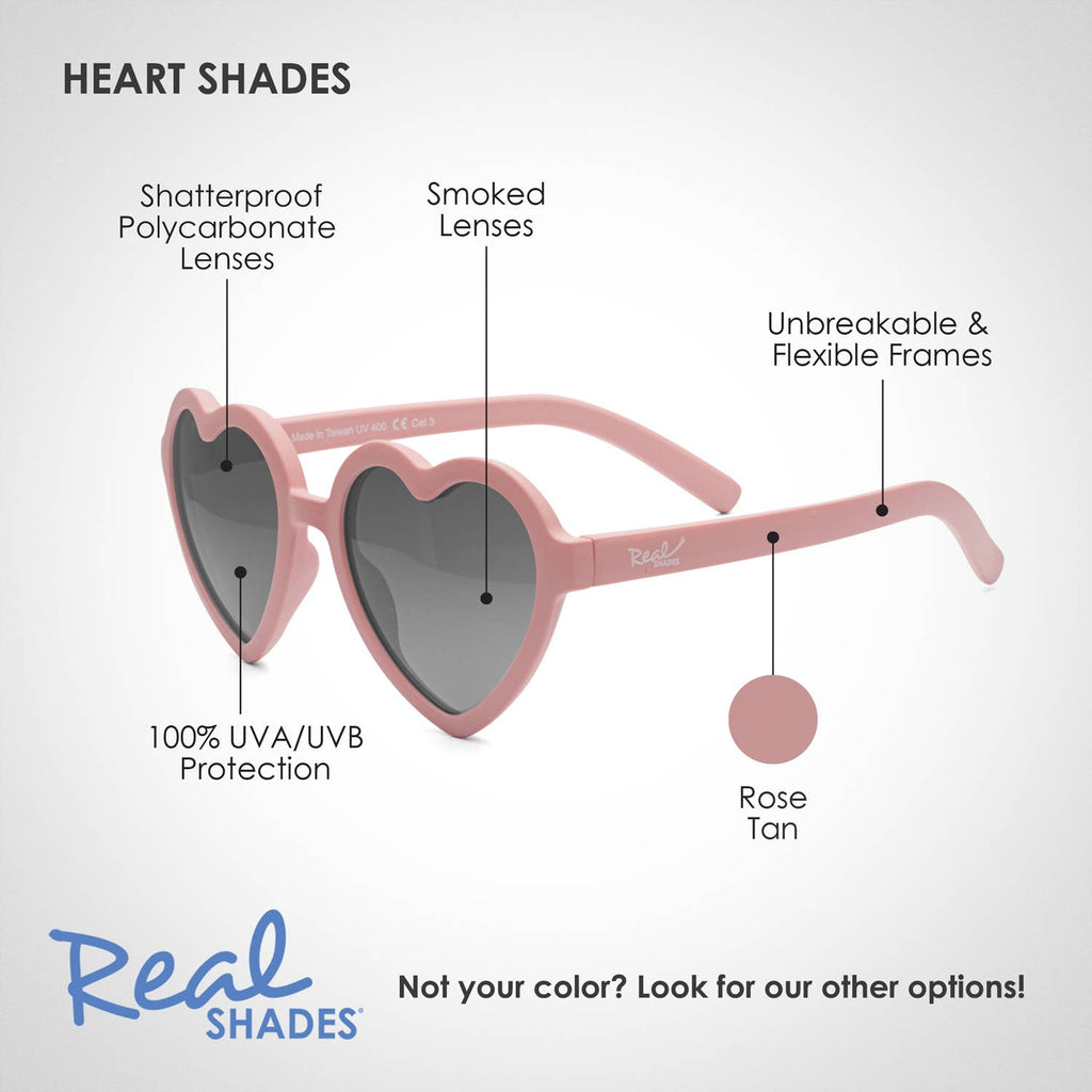 Heart Flexible Toddler Sunglasses for Ages 2+: Samba