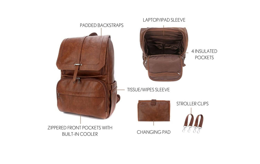 Citi Collective Citi Navigator Diaper Bag - Saddle Brown