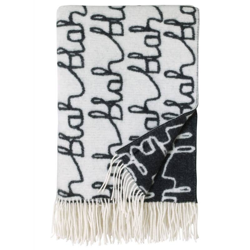 Blah Blah Lambswool Throw