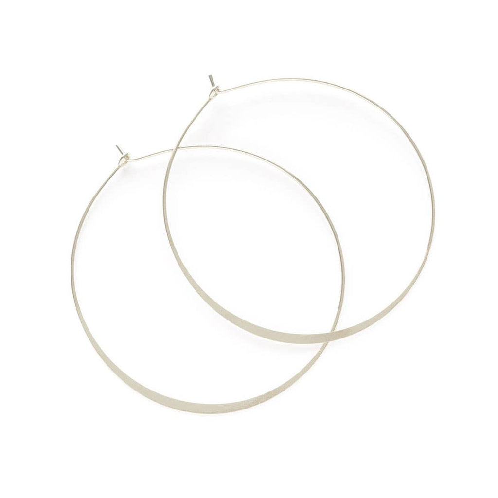 1.5" Classic Hoops: Silver