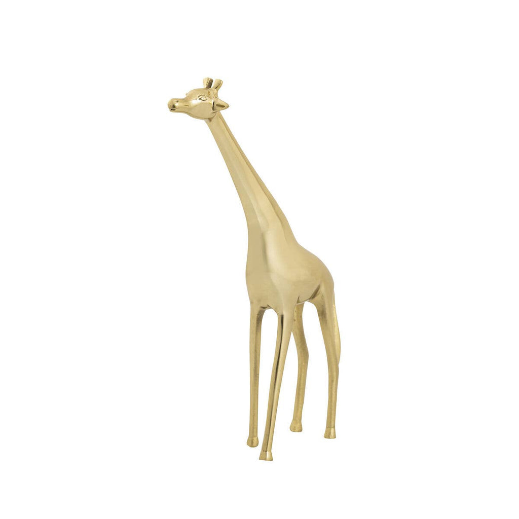 Brass Giraffe Decorative Tabletop Sculpture: Large