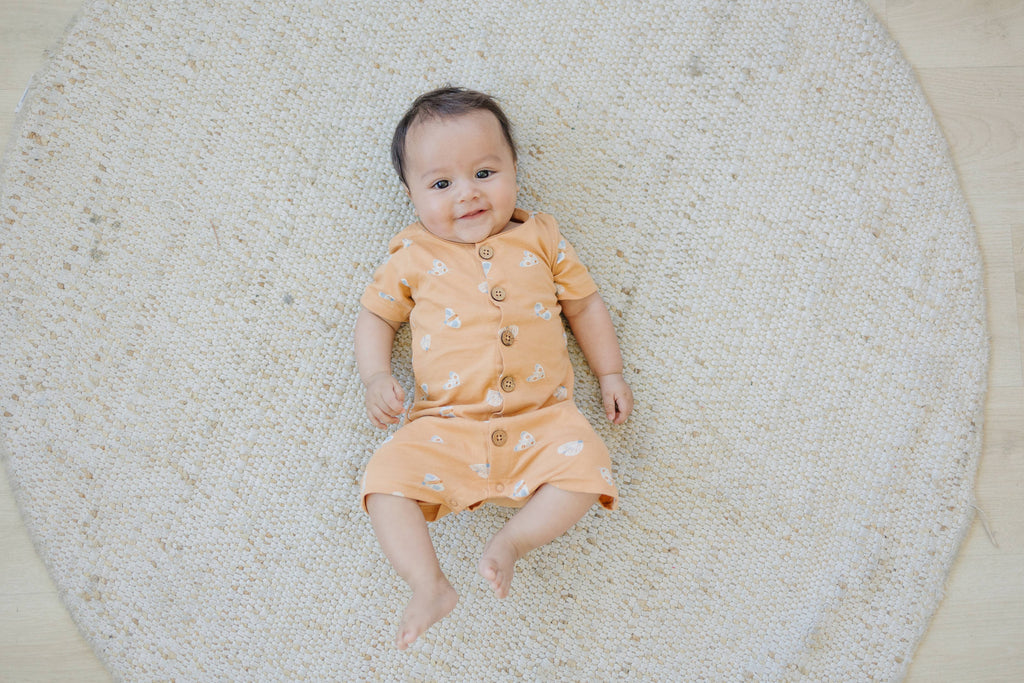 Organic Cotton Short Sleeve Romper - Magical Moth