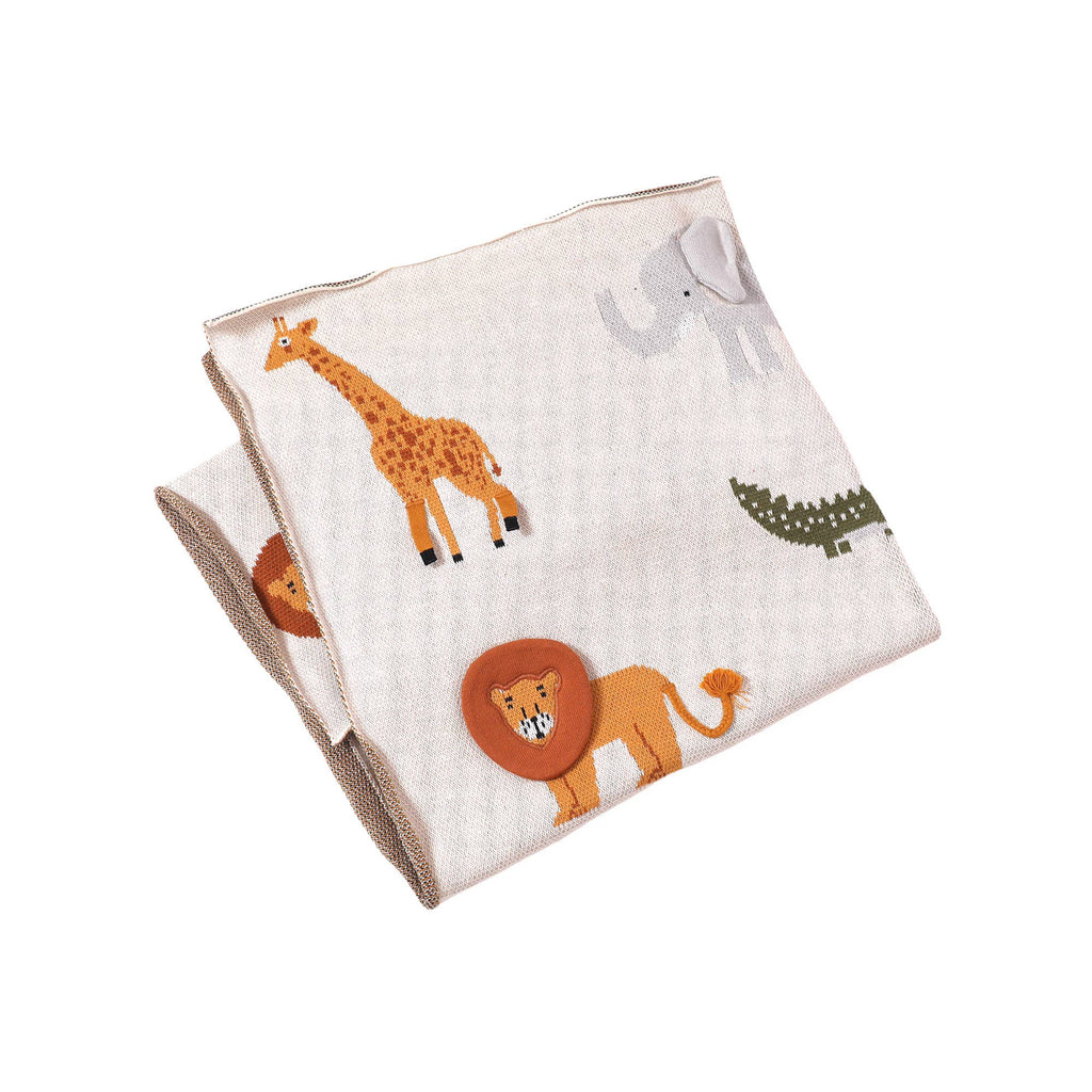 Savannah-Organic 3D Jacquard Sweater Knit Baby Blanket