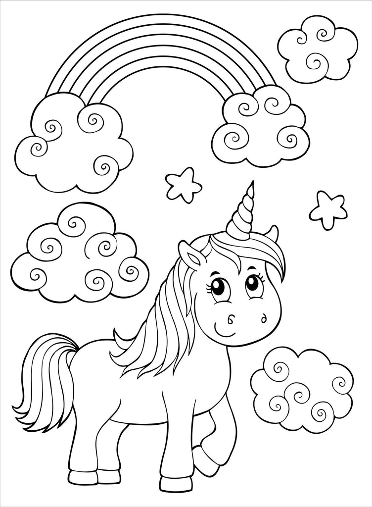 Unicorns Coloring Book