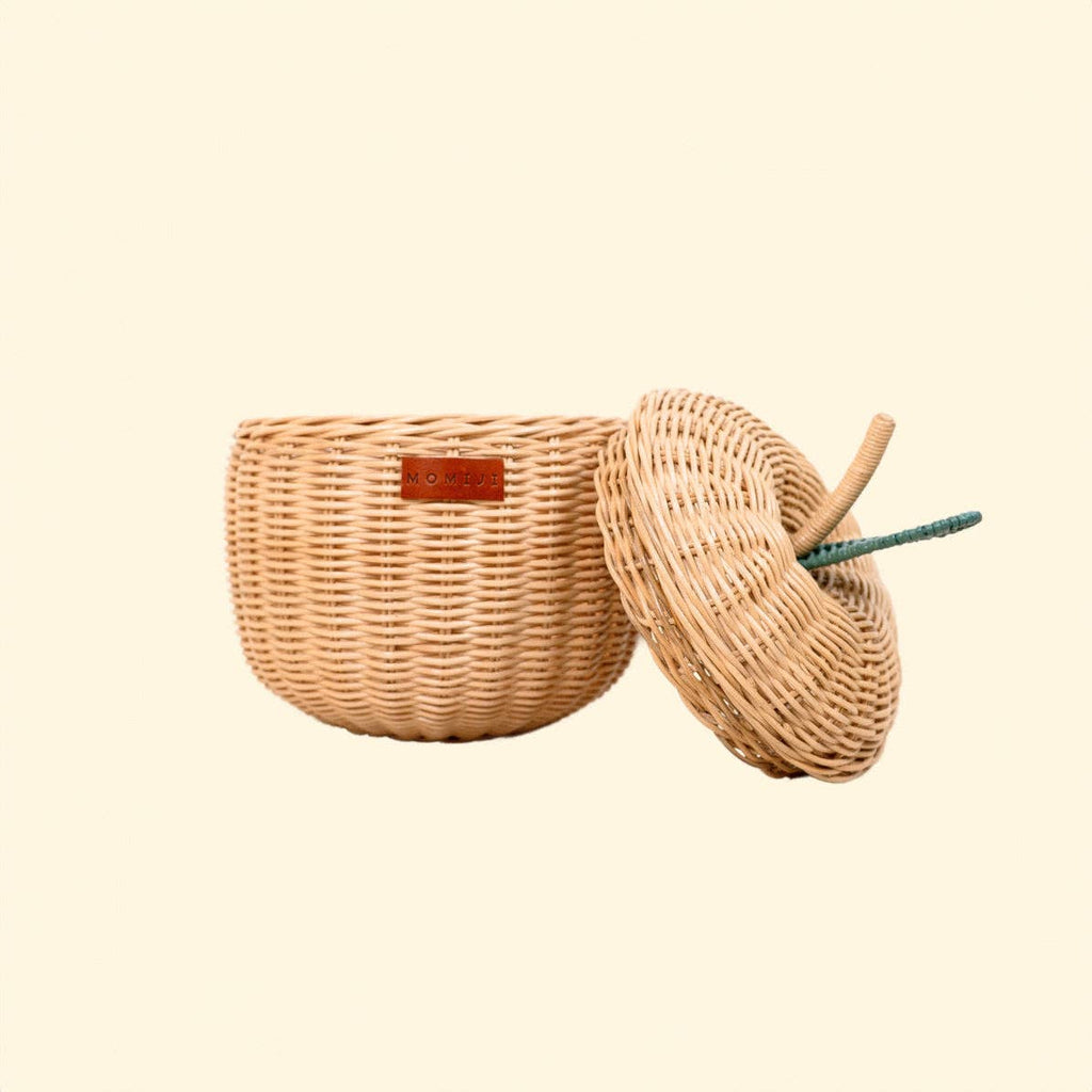 Handcrafted - Apple Basket (Natural) Small - Rattan Wicker