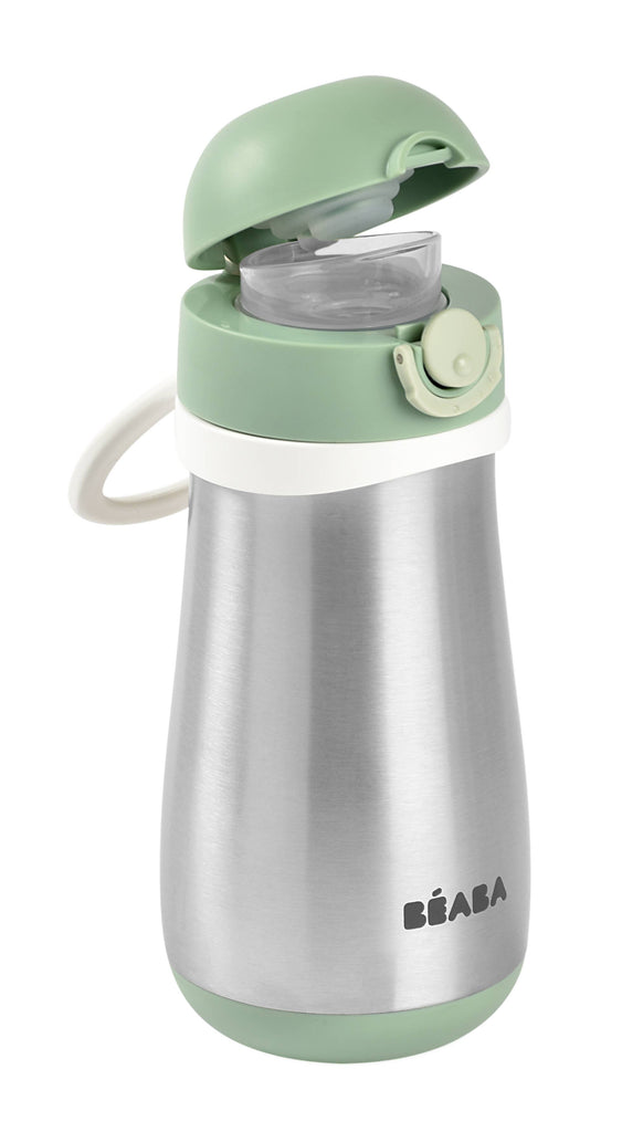 BEABA Stainless Steel Kids Water Bottle - Sage