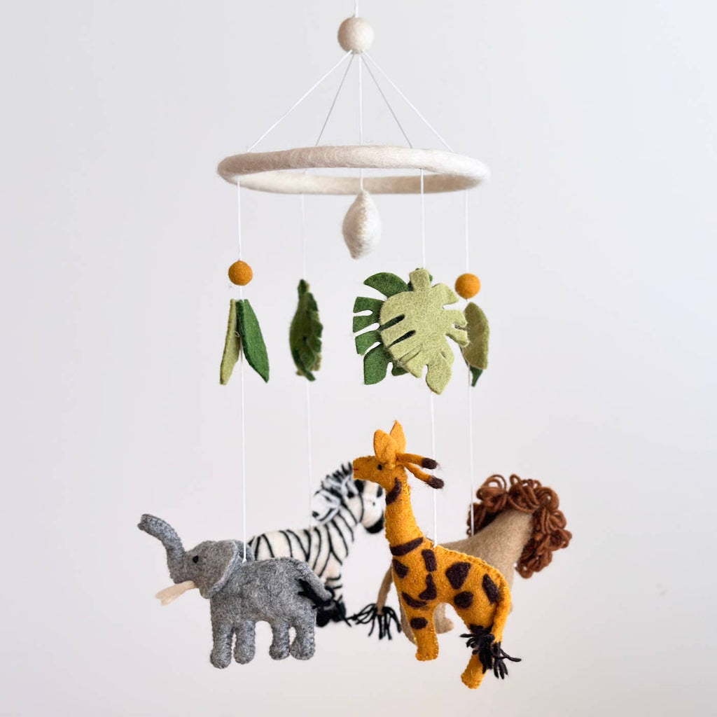 Safari Animal Felt Baby Mobile