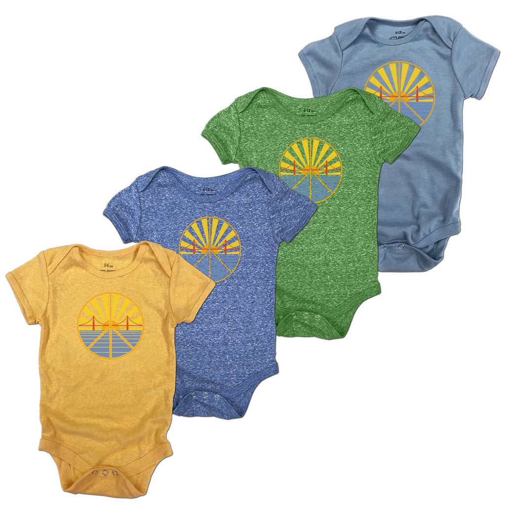 Golden Gate Bridge Sunset Peace Onesie