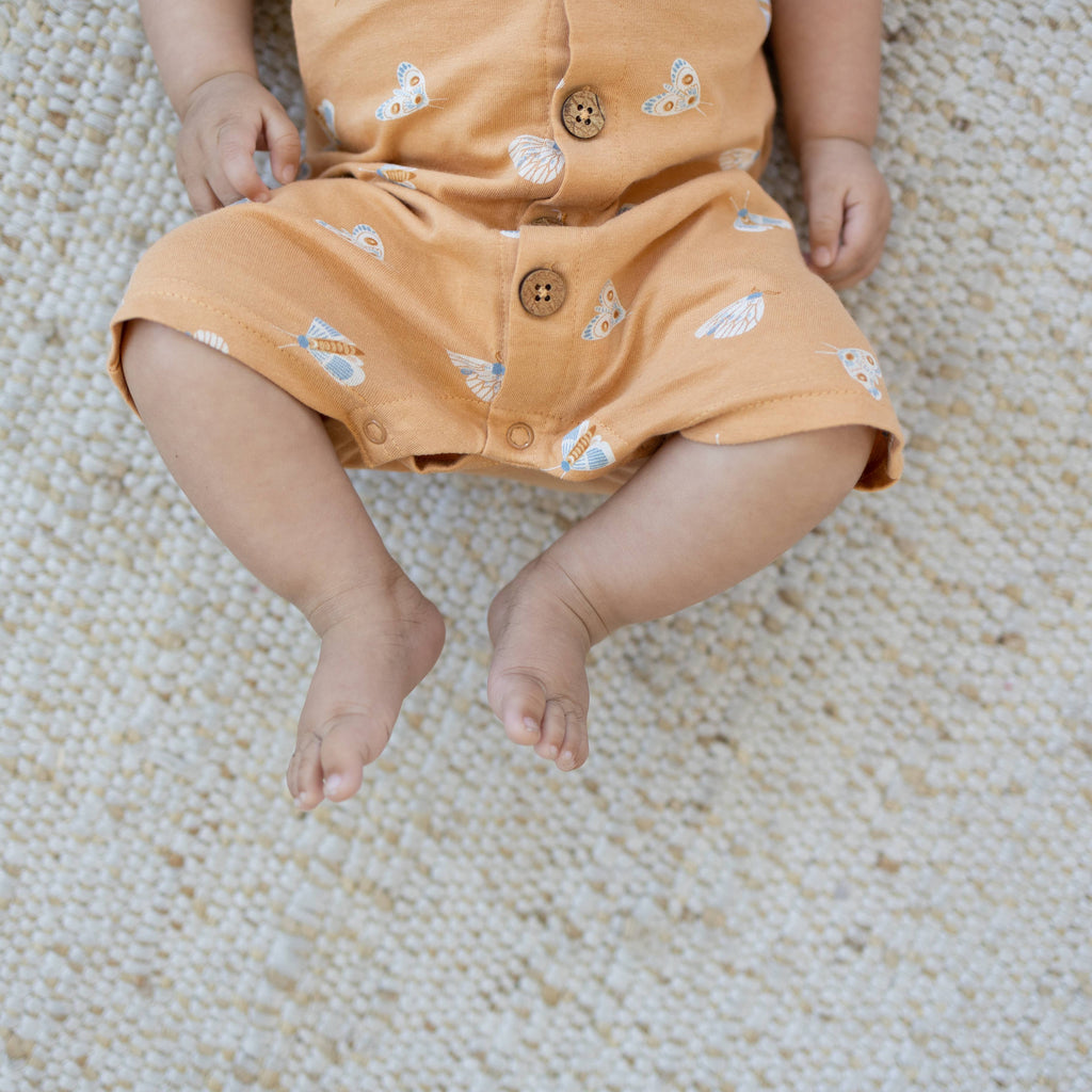 Organic Cotton Short Sleeve Romper - Magical Moth