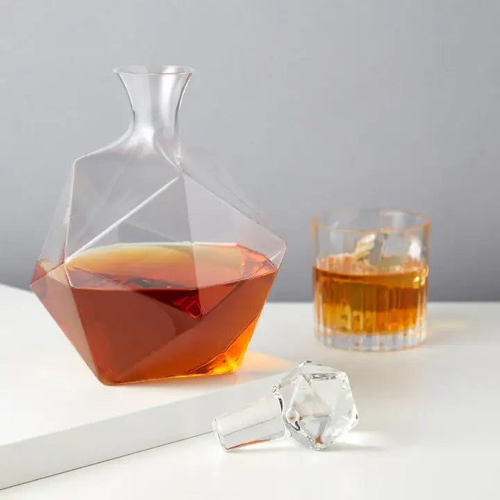 Seneca™ Faceted Crystal Liquor Decanter