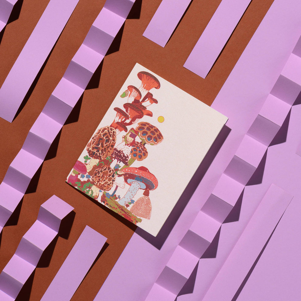 Frog and Fungi greeting card