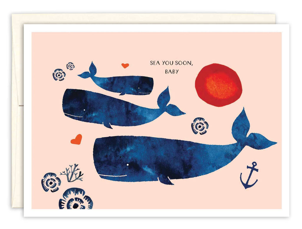 Whale Family New Baby Card