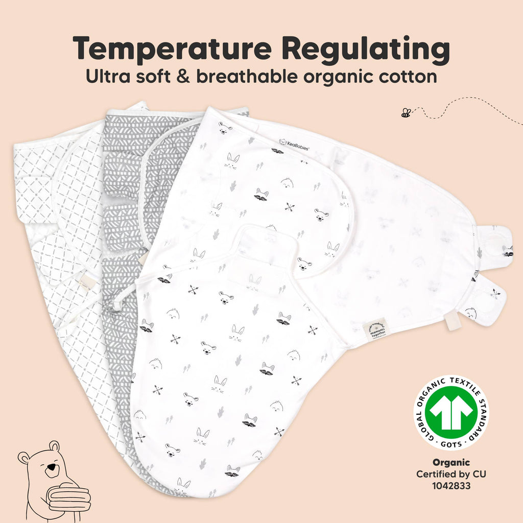 3pk Soothe Baby Swaddles 0-3 Months, Sleep Sack for Newborns