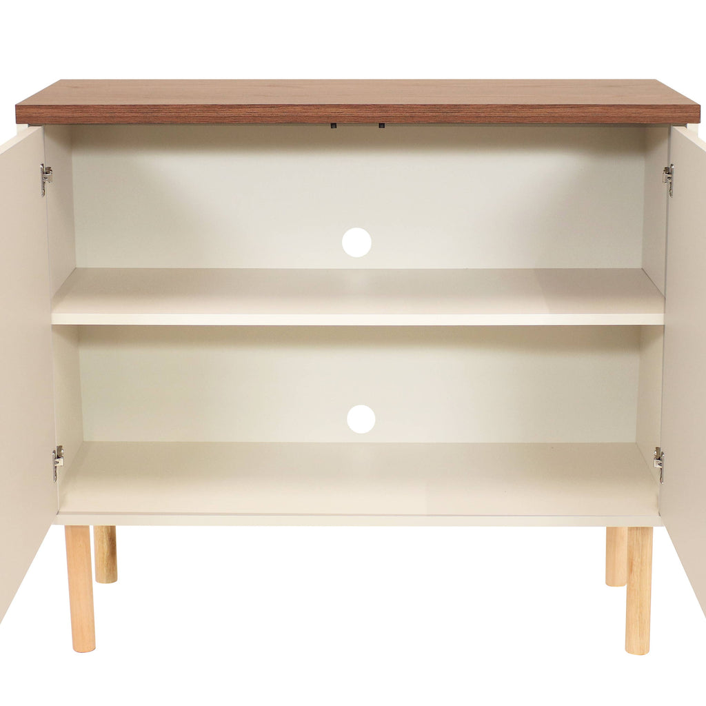 Mid-Century Modern 2-Door Accent Buffet Cabinet