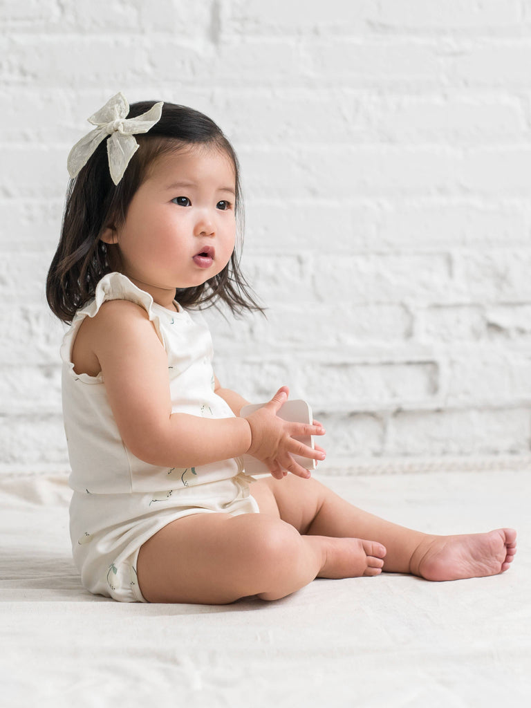 Organic Baby Amelia Romper - Lemon