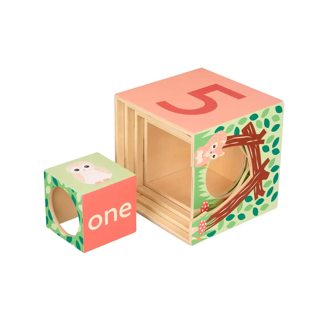 Woodland Animal Wooden Stacking Cubes (FSC®)