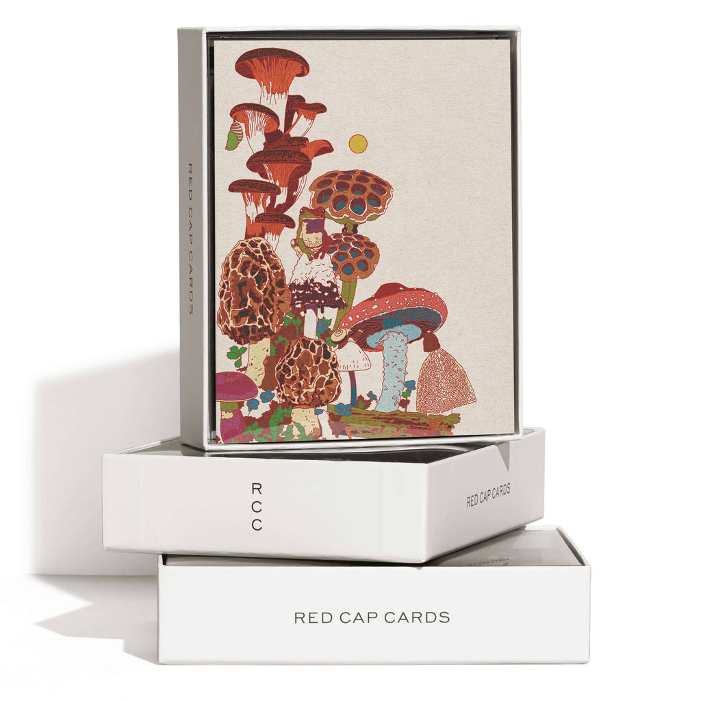 Frog and Fungi greeting card
