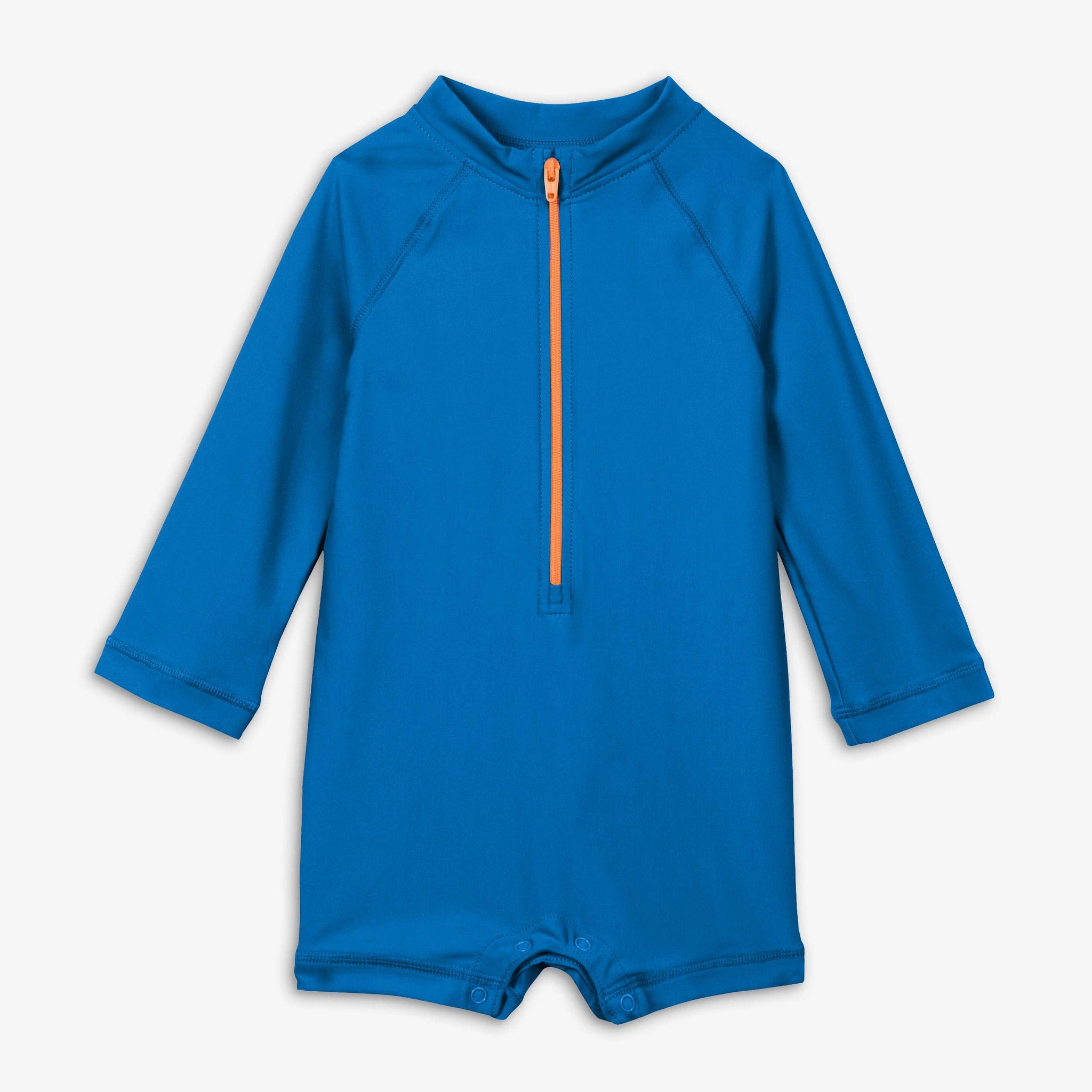 Baby One Piece Rash Guard with Contrast Zipper