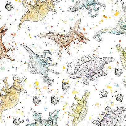 Watercolor Dinosaur Crib Sheet