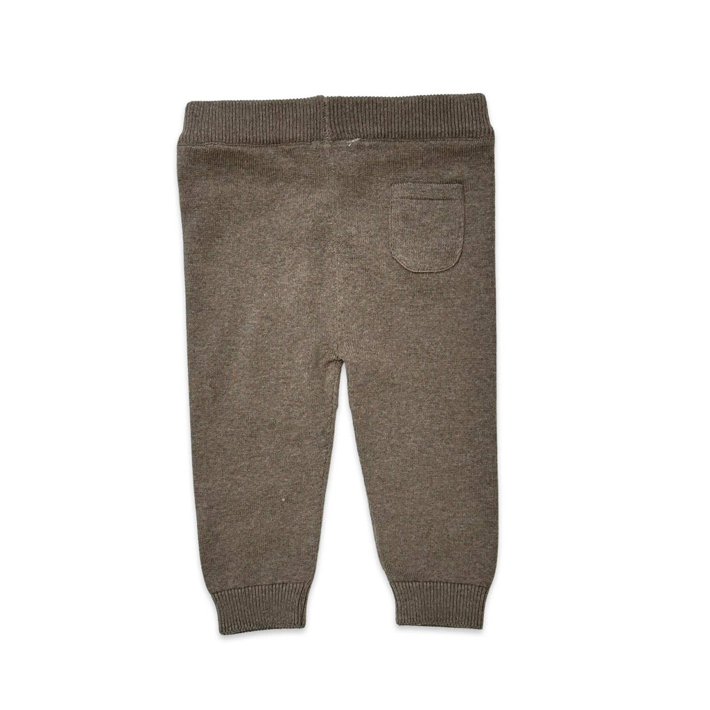 Pocket Sweater Knit Baby Legging Pants (Organic Cotton): Heather Grey / 18-24M