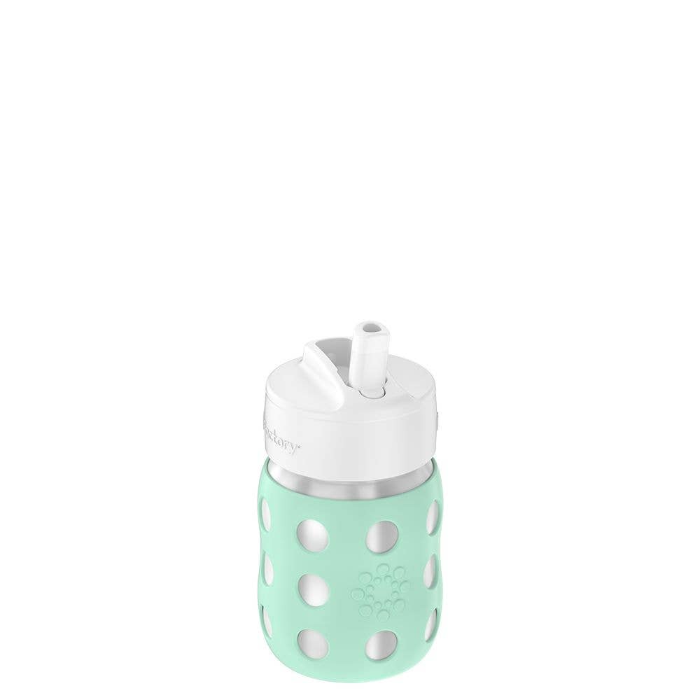 8oz Stainless Steel Baby Bottle Straw Cap