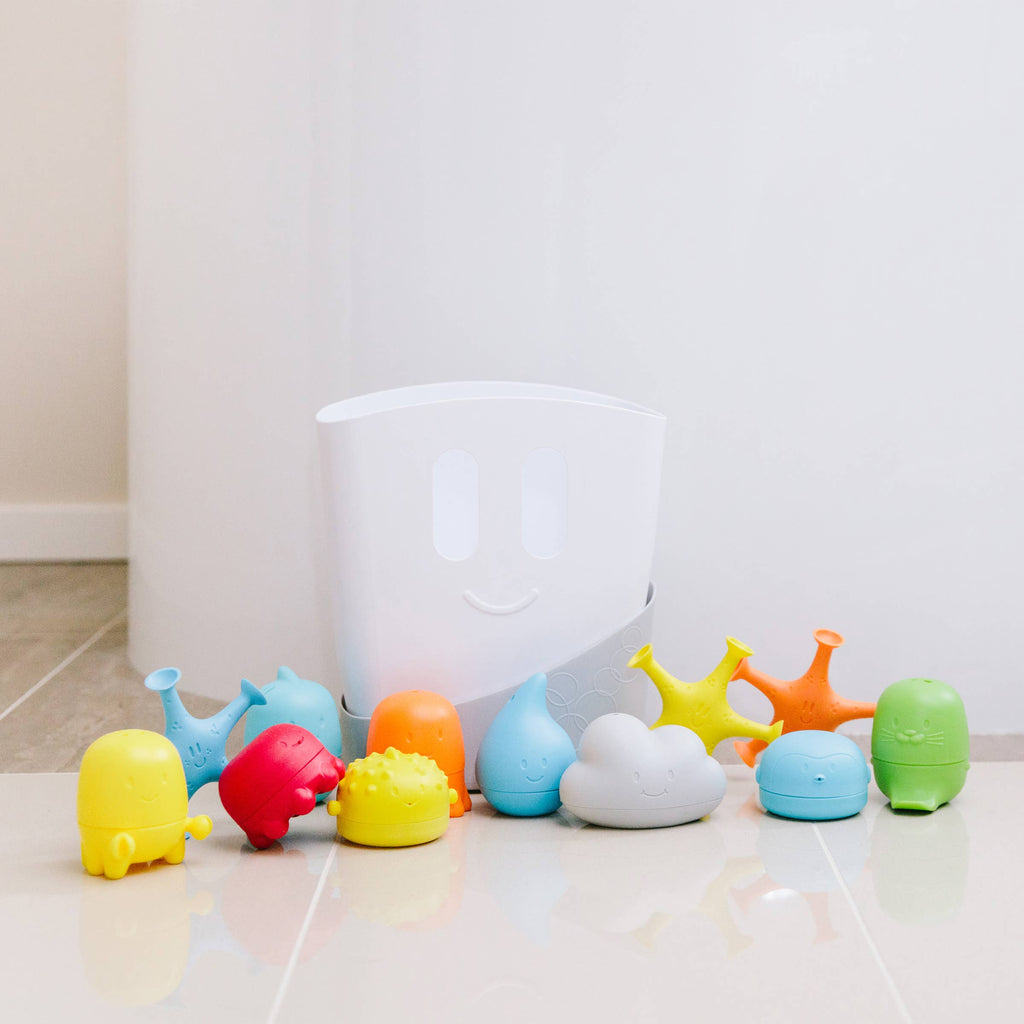 Bath Time Essential Gift Set, Includes Drying Bin & 11 Toys