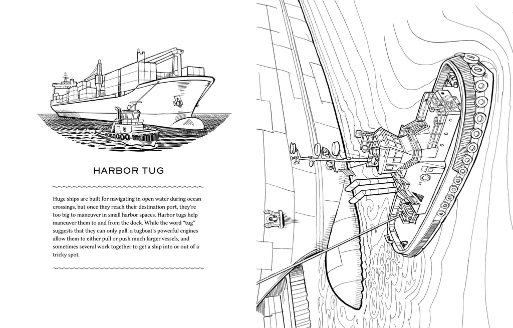 Working Boats Coloring Book