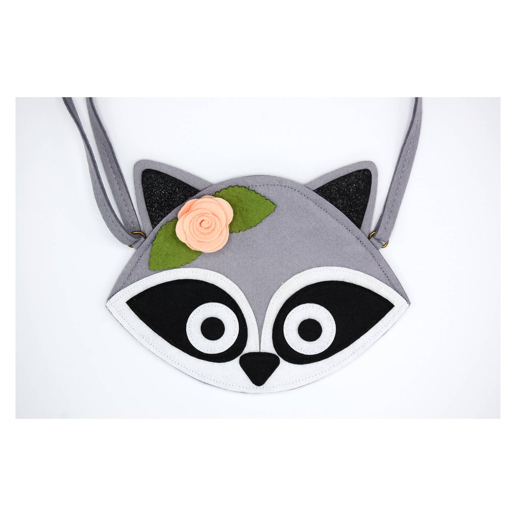 Kids Raccoon Bag - Gray & Black