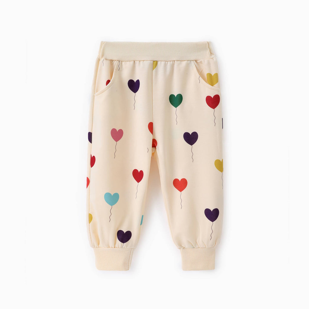 Baby Girl 2pcs Balloon Print Sweatshirt and Sweatpants Set