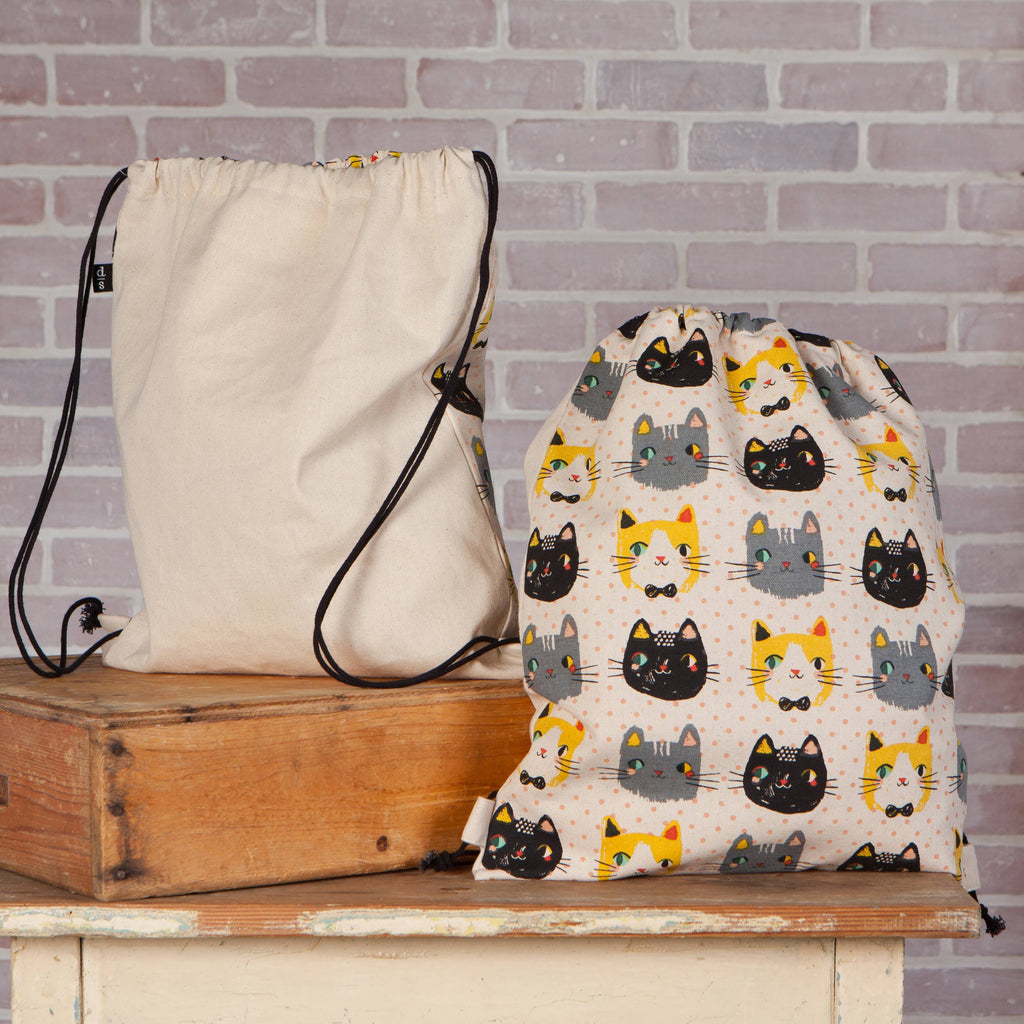 Danica Studio Meow Meow Cats Drawstring Cinch Backpack