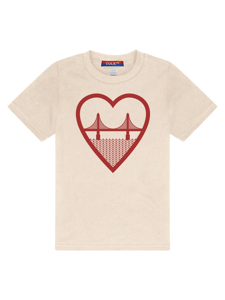 I Heart SF Toddler Tee Natural: Age 2