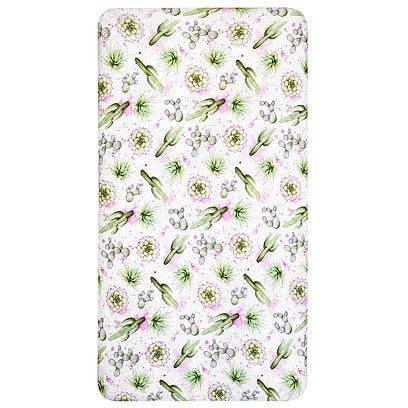 Watercolor Cactus Crib Sheet