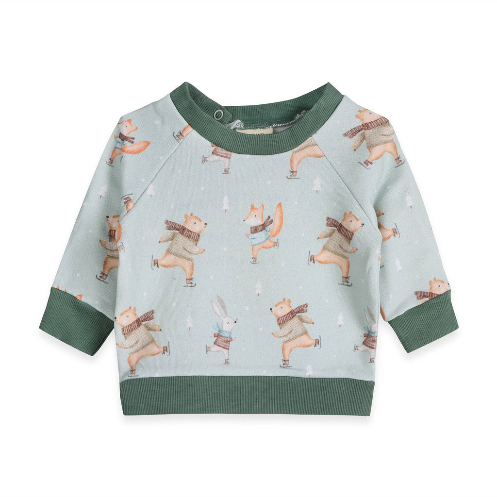Ice Skaters Baby Sweatshirt & Pants Set (Organic Fleece)