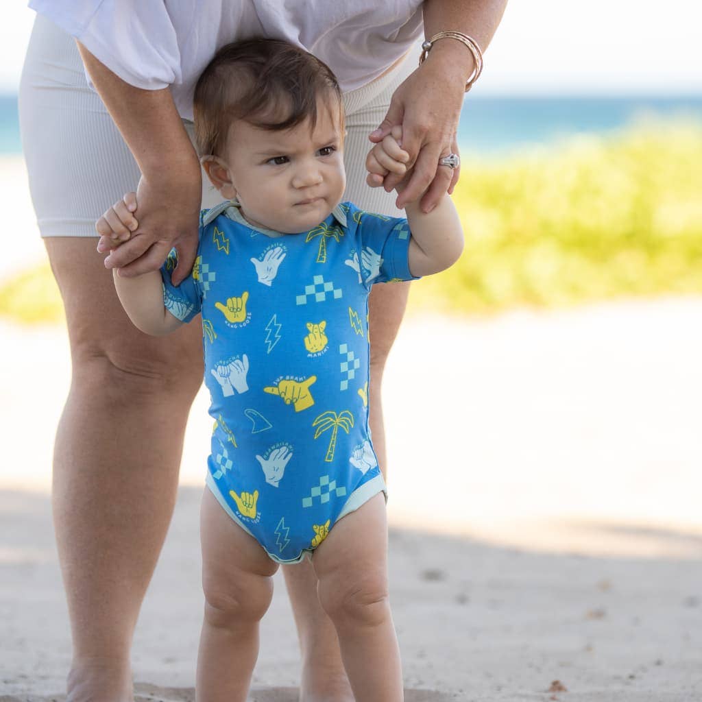 Shaka Code Baby Bamboo Onesie: 6-12M