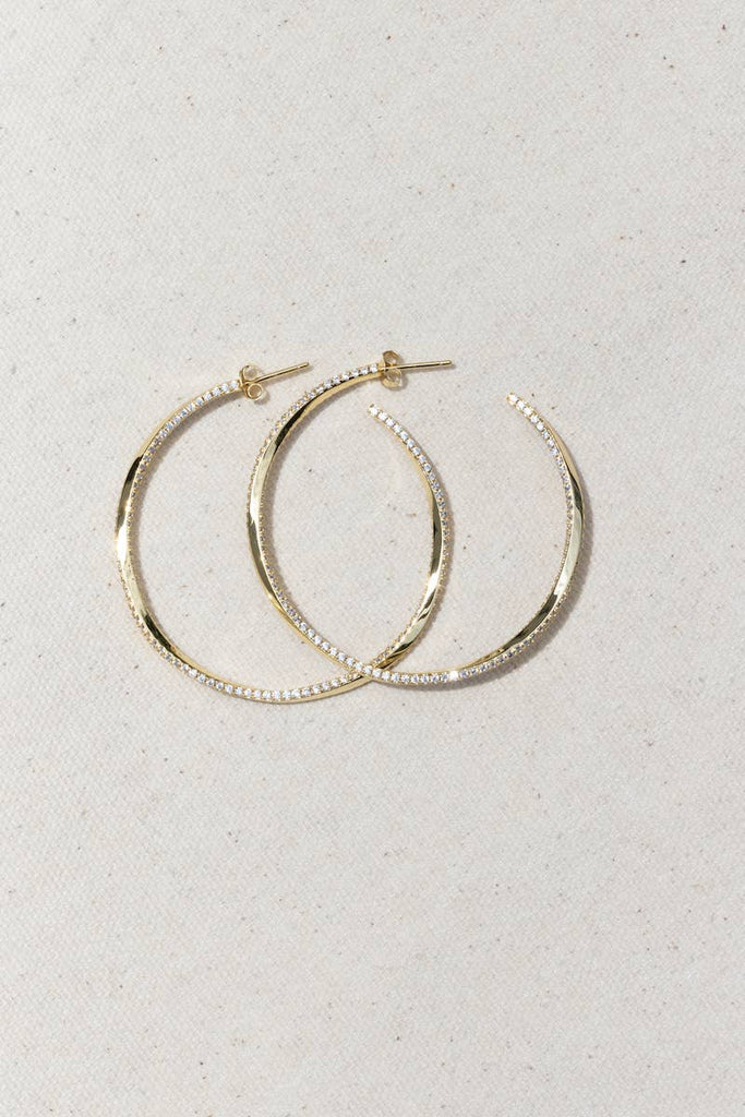 TWISTED HOOP- 14K GOLD VERMEIL