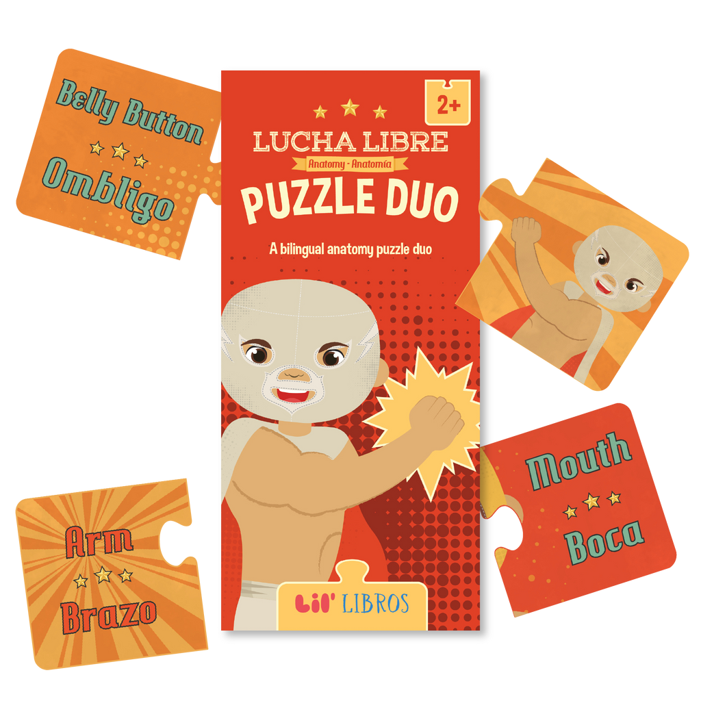 Lucha Libre: Anatomy / Anatomía Puzzle Duo Bilingual