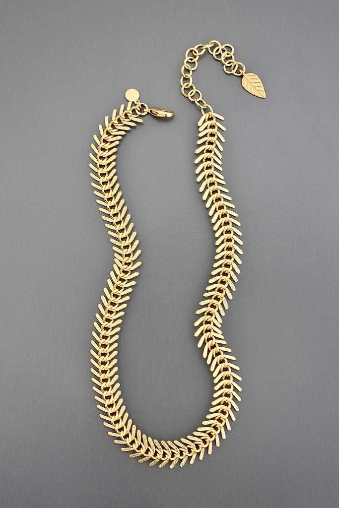 Fish Bone Chain Necklace