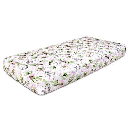 Watercolor Cactus Crib Sheet