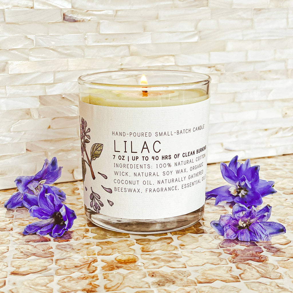 Lilac - Just Bee Candles: 3.5 oz tin (up to 20 hrs of clean burning)